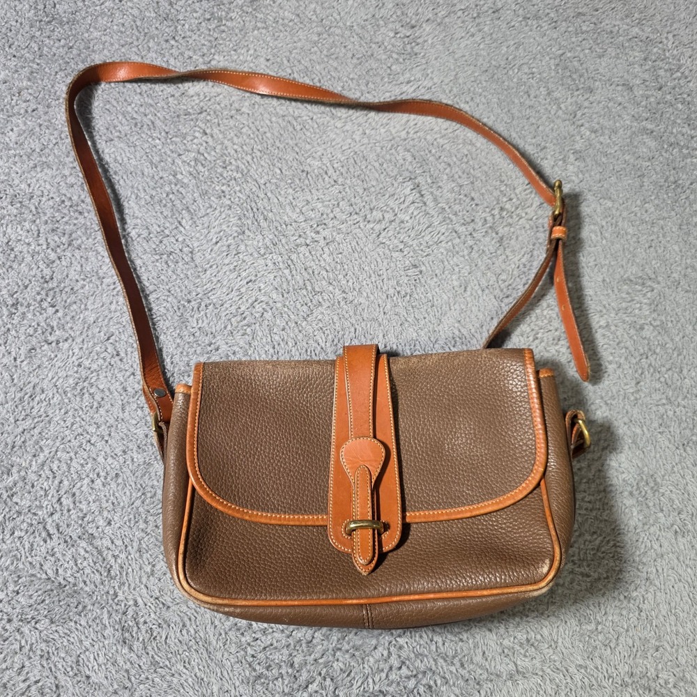 Dooney & Bourke Womens Medium Crossbody Bag Brown All Weather Leather Vintage - Picture 7 of 11
